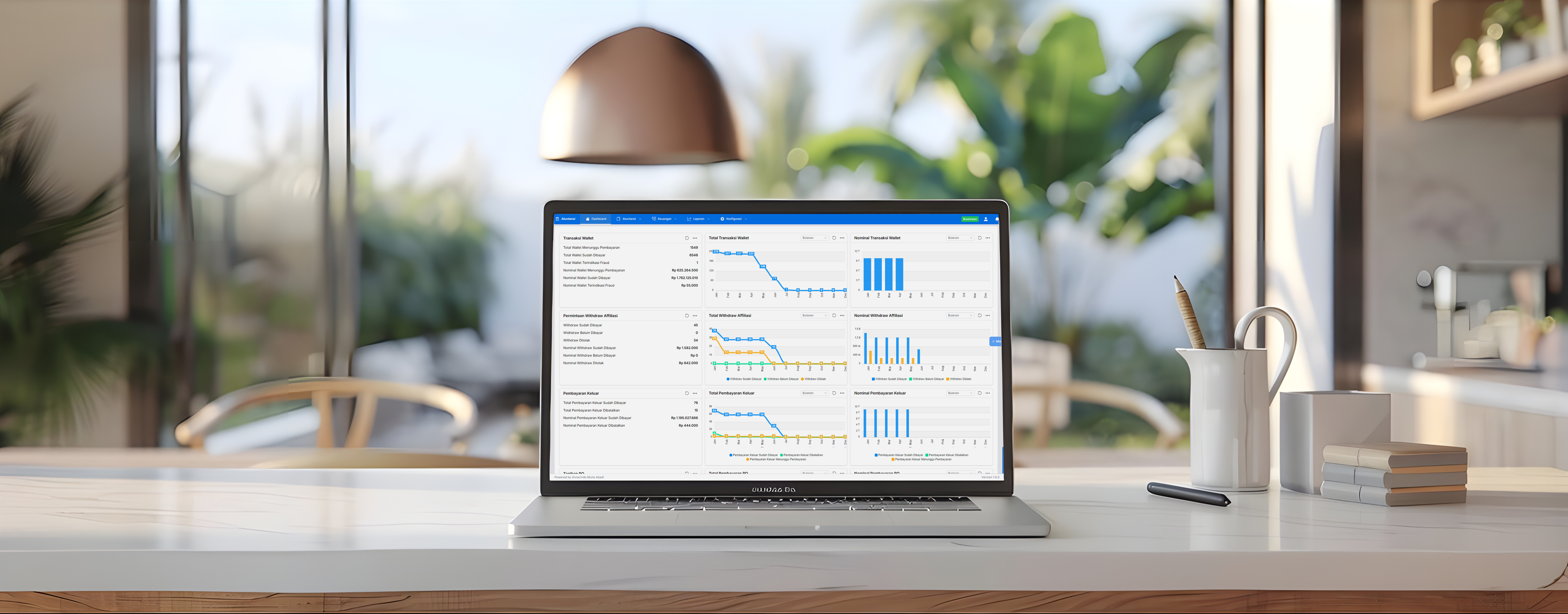 Tampilan Nexaseller di perangkat laptop